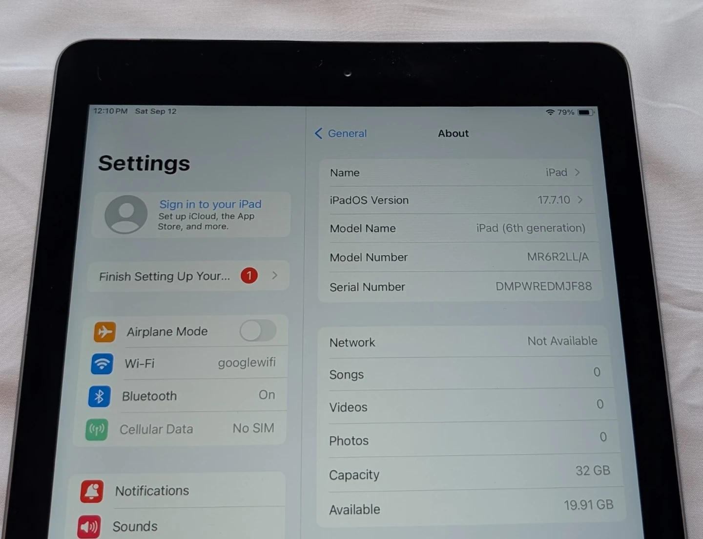 Nice APPLE iPad 6 32GB WIFI PLUS 4G CELLULAR UNLOCKED - photo 2