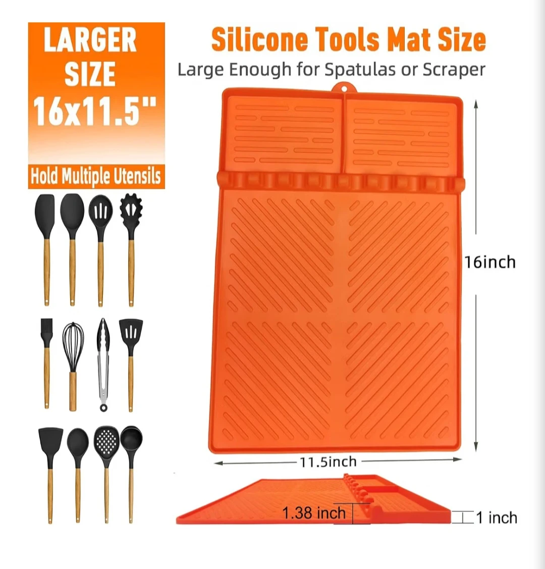 2 Pack Ytuomzi Silicone MatsFor your barbecue needs, anti-slip - photo 2