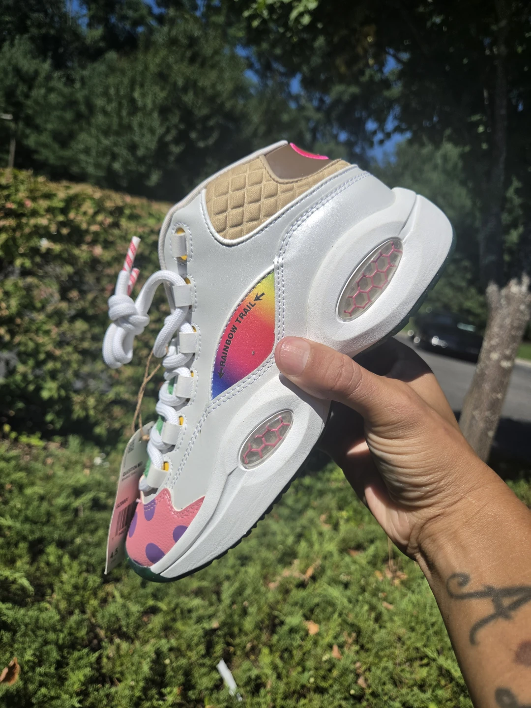 Reebok Question Mid Rainbow Trail Sneakers - photo 2