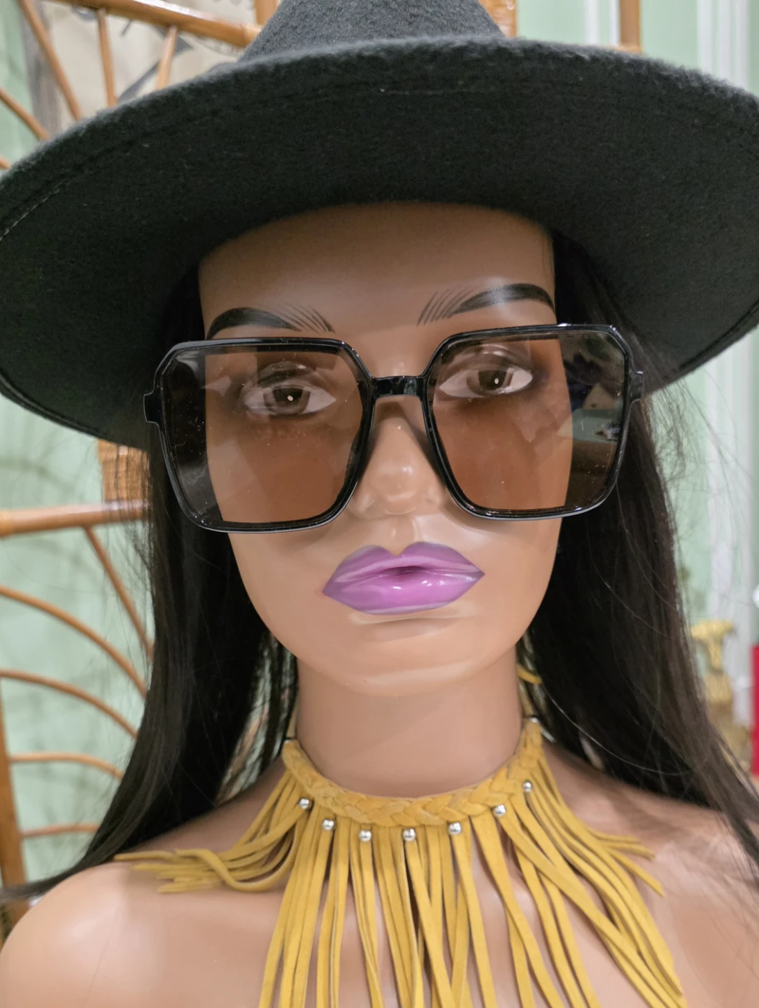 Oversized Square Sunglasses - Black Frame - photo 3