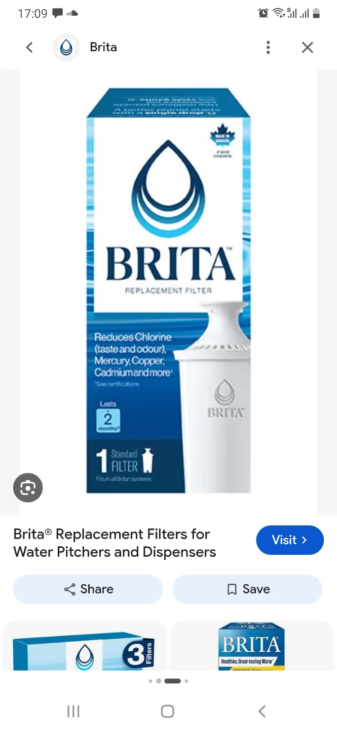 4 no's - Brita Standard Replacement Water Filter