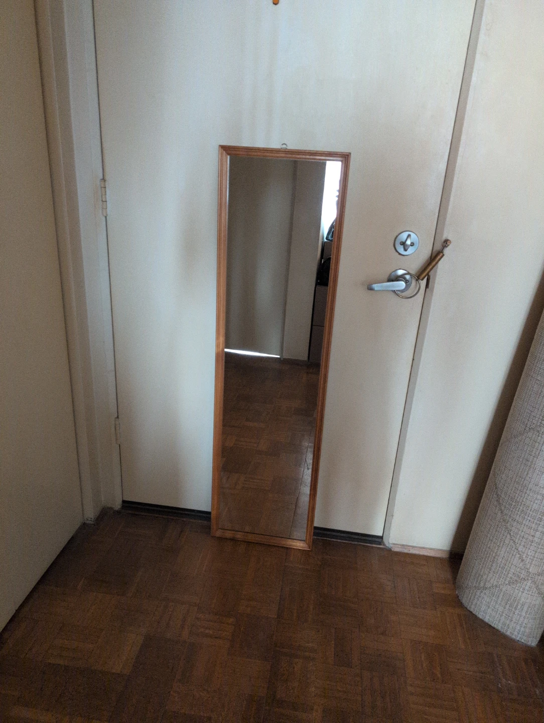 Full length wooden mirror
