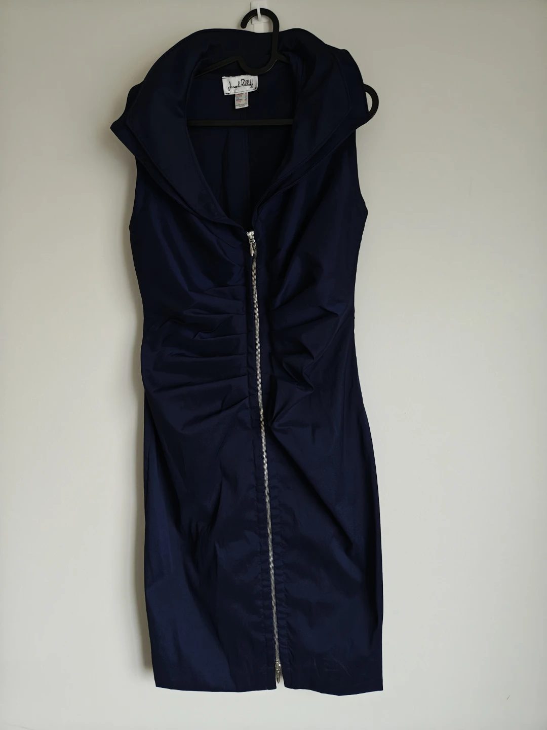 Joseph Ribkoff Navy Zip-Front Dress Size 14