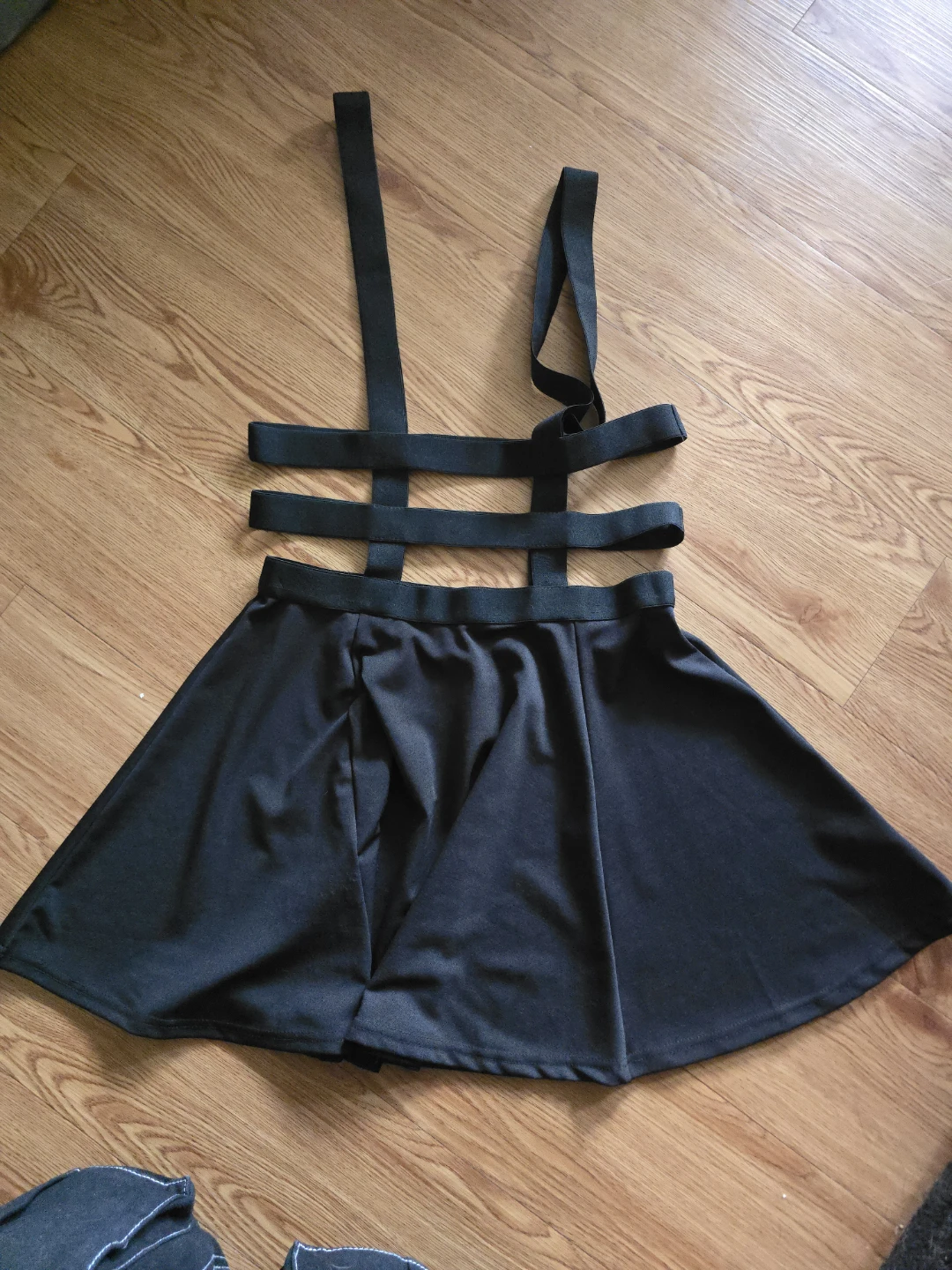 Black Skirt with Suspenders