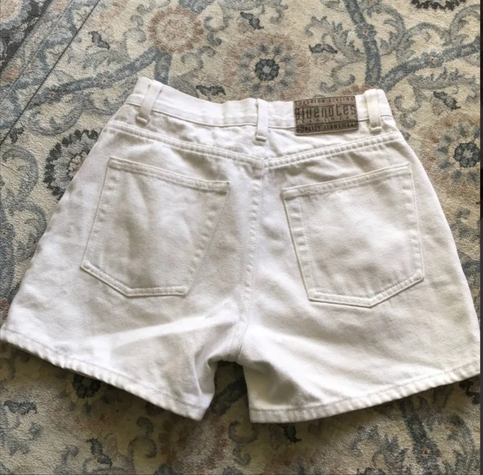 White Denim Shorts - photo 2