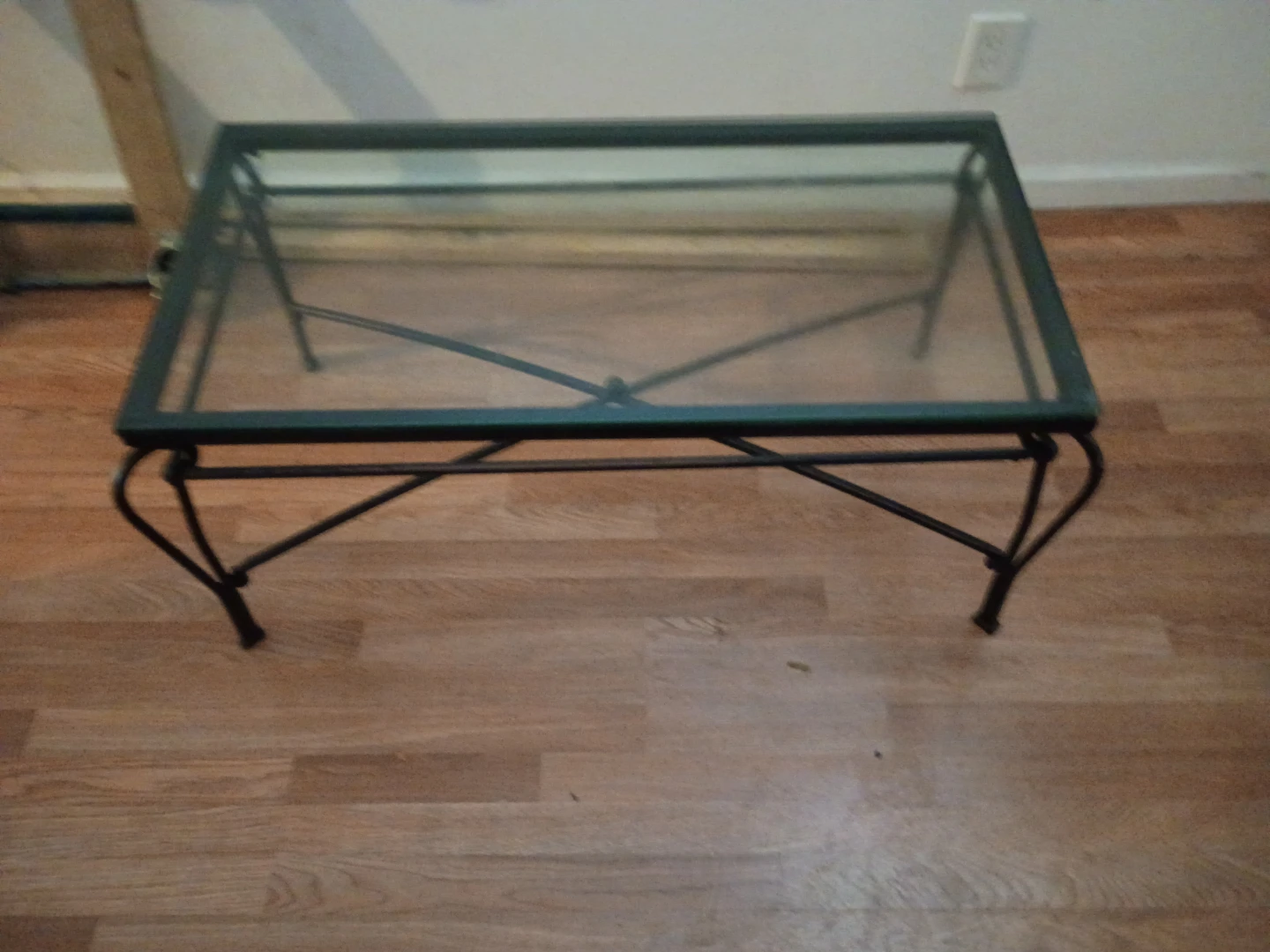 Glass and Metal Coffee Table - photo 2