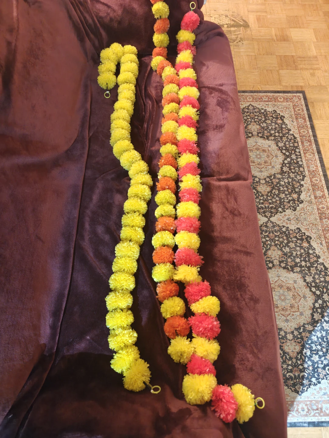 Garland Flowers Yellow, Orange, Pink - photo 2