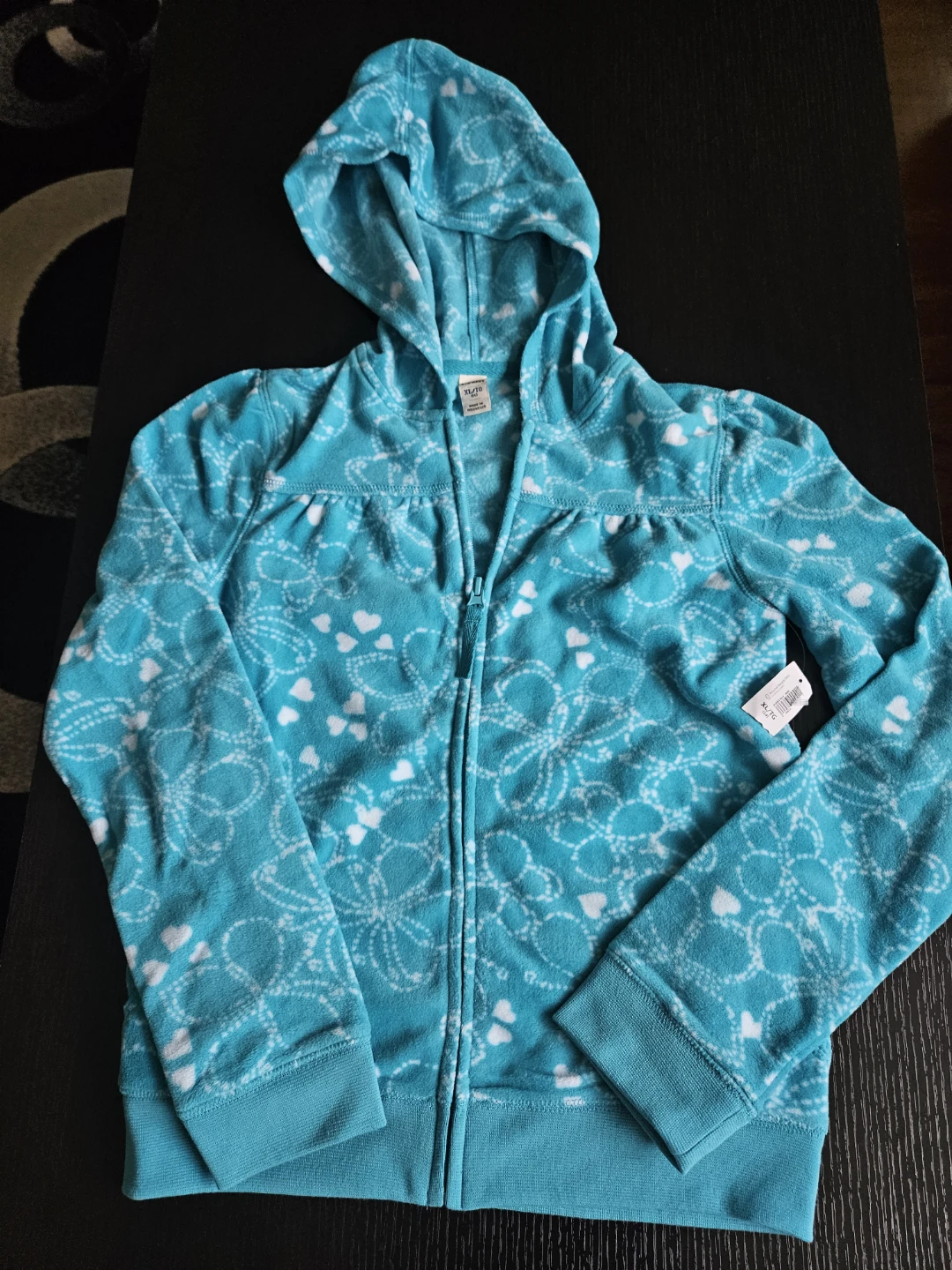 Old Navy Fleece Zip-Up Hoodie Turquoise XL (New with Tags)