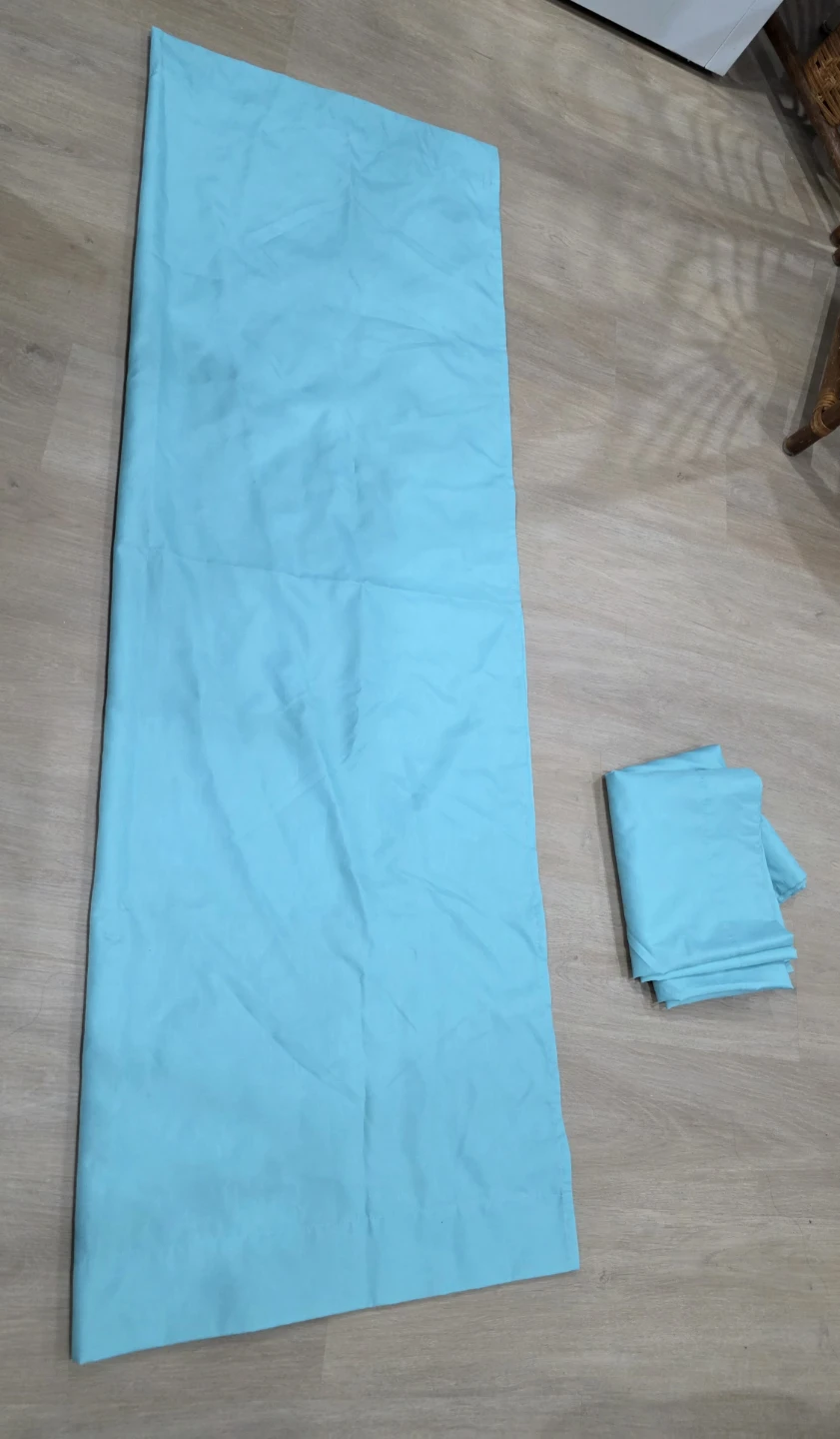 Turquoise home decor set: Curtains, photo frame, and wall hook - photo 3