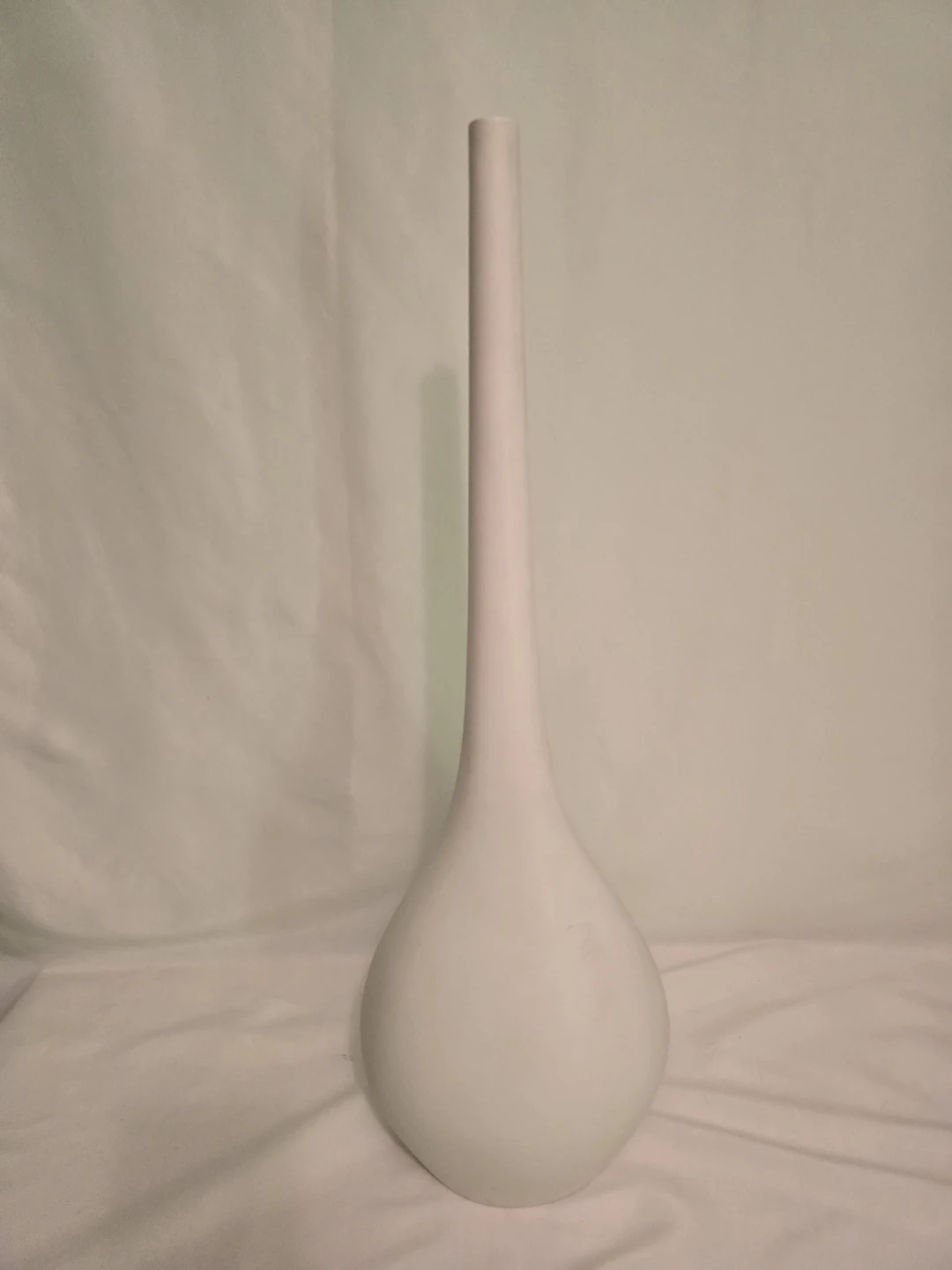 Tall Matte White Ceramic Vase