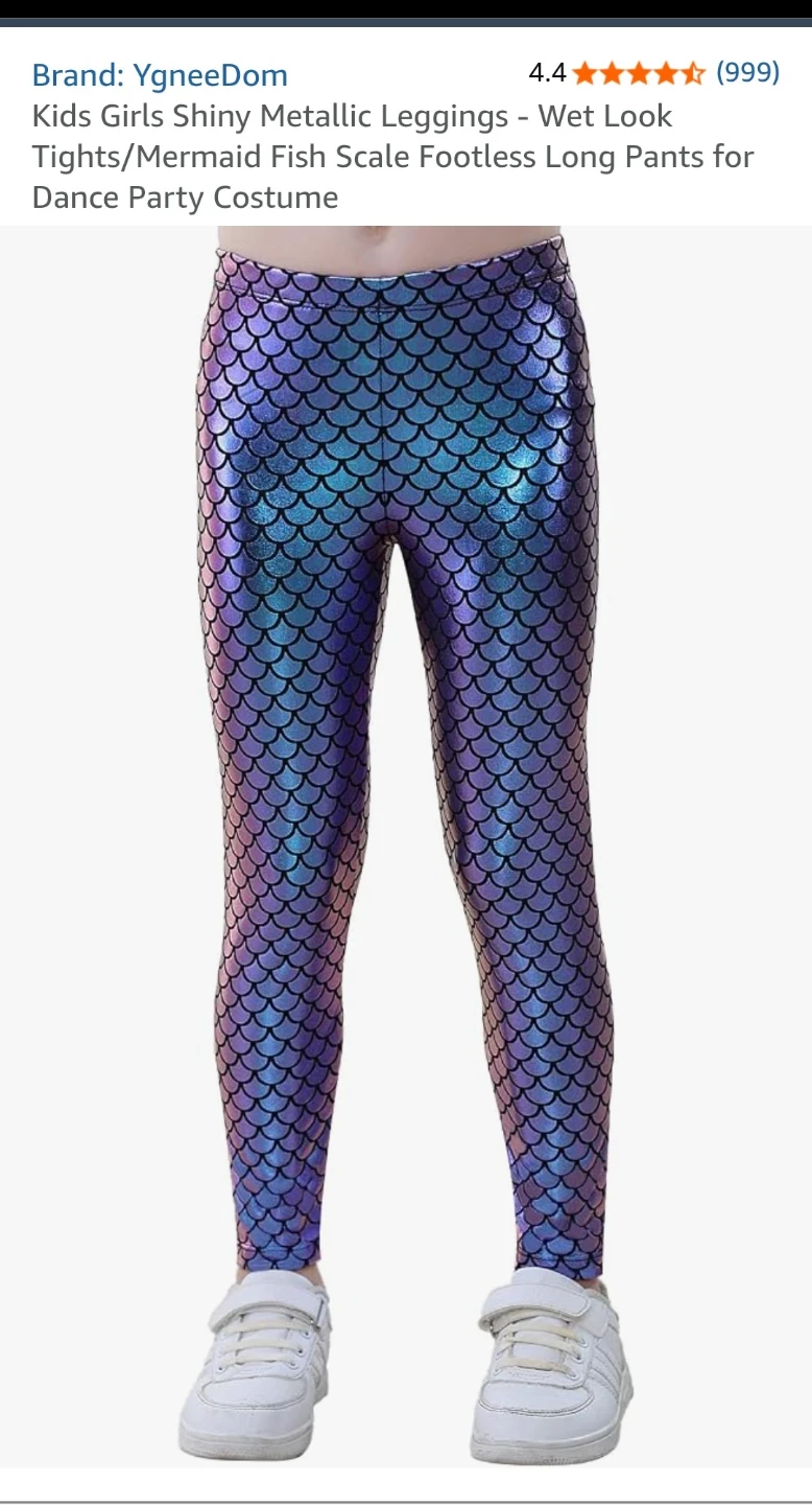Girls Mermaid Leggings Size 7-10. It's available! - photo 3