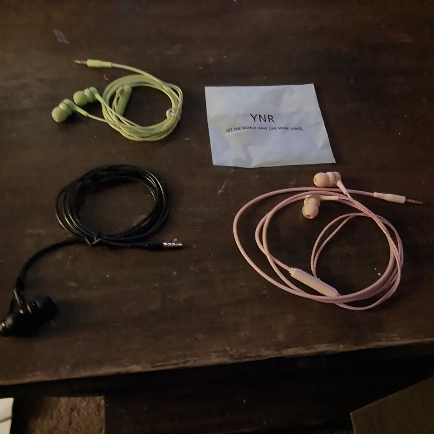 Set of 3 YNR Wired Earphones