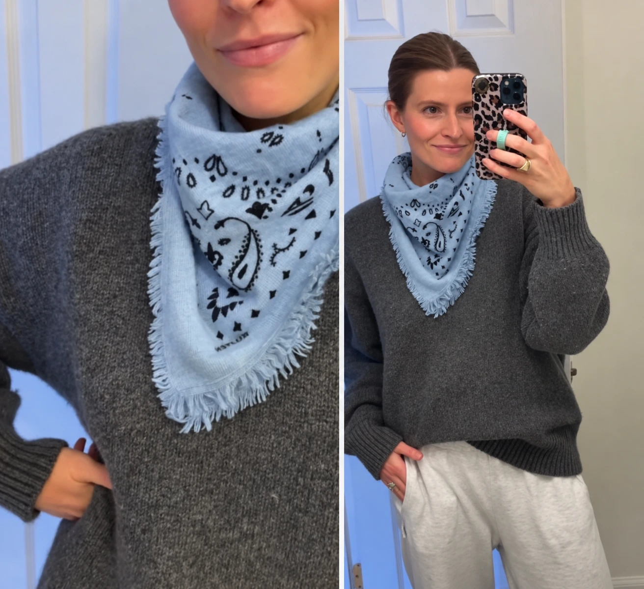 Kujten Cashmere bandana scarf