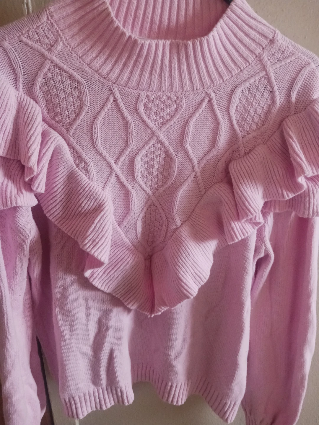🏈 ELOQUII Elements Pink Ruffled Sweater - photo 2