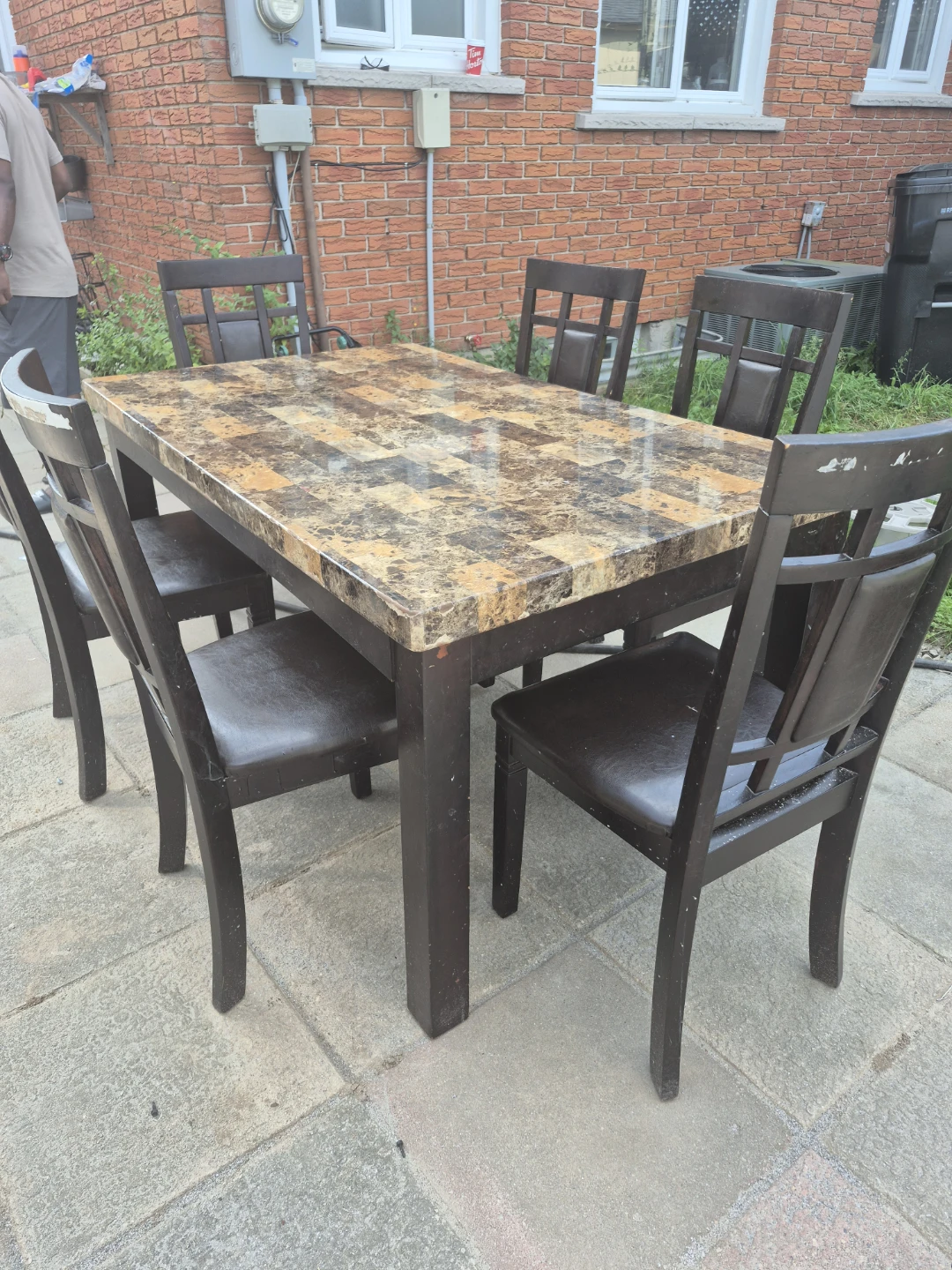 Dining table and 6 chairs set - photo 2
