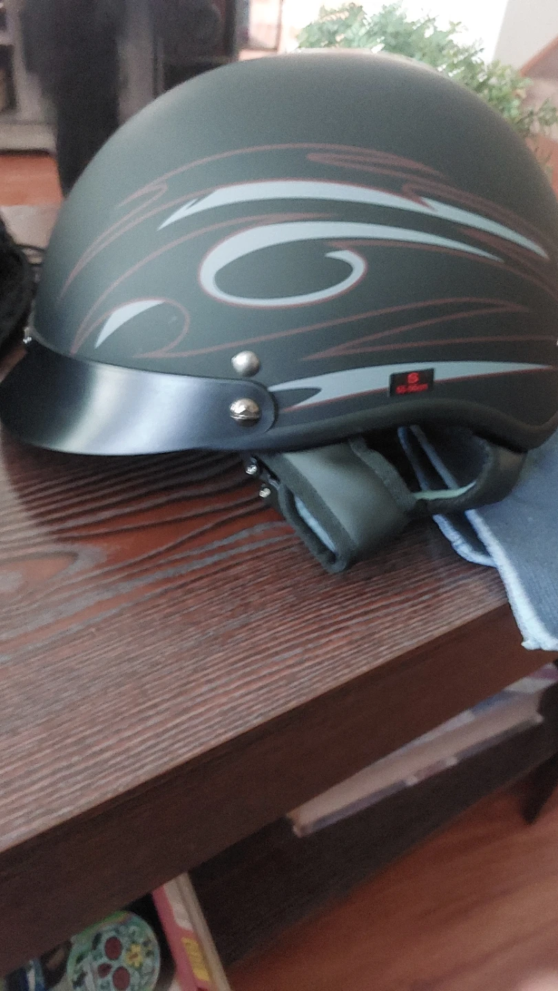 VCAN Cruiser Half Face Motorcycle Helmet