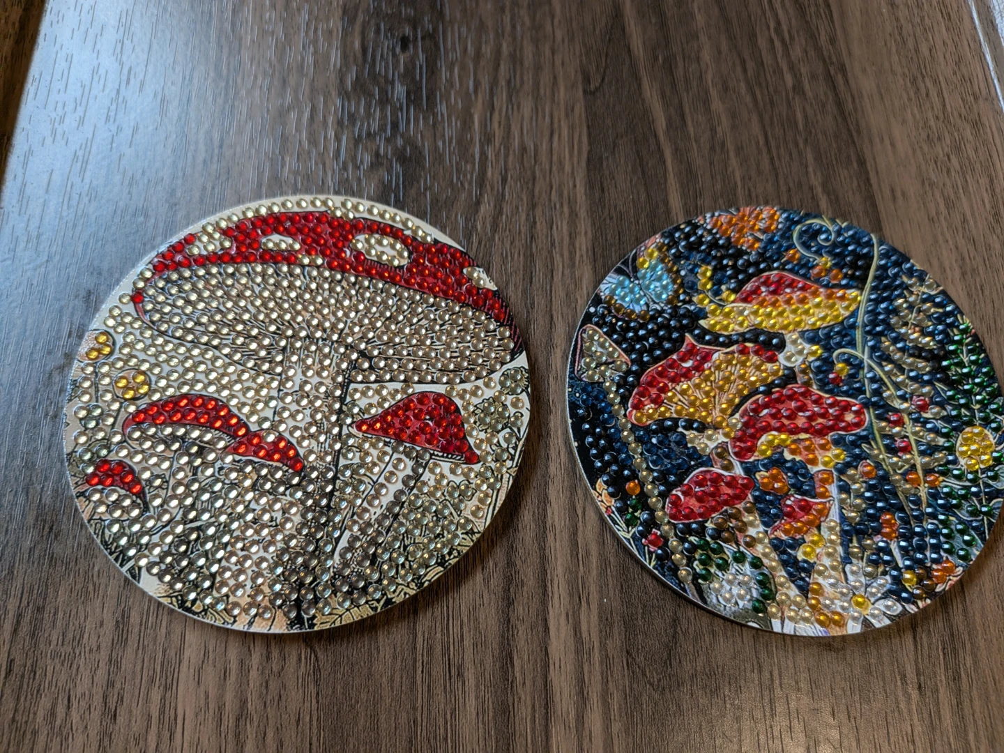 Set of 8 Mushroom Diamond Art Coasters - photo 5