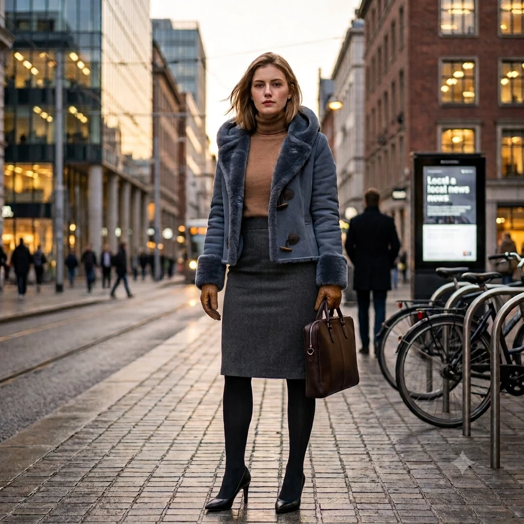 Faux Shearling Coat / Mustang Jacket (Women's S-M / US 4-6)