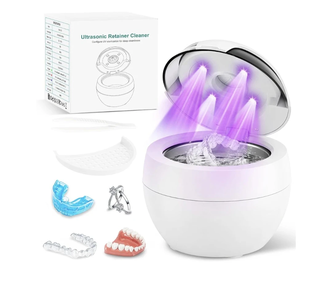 Dental Ultrasonic Retainer Cleaner with UV Light