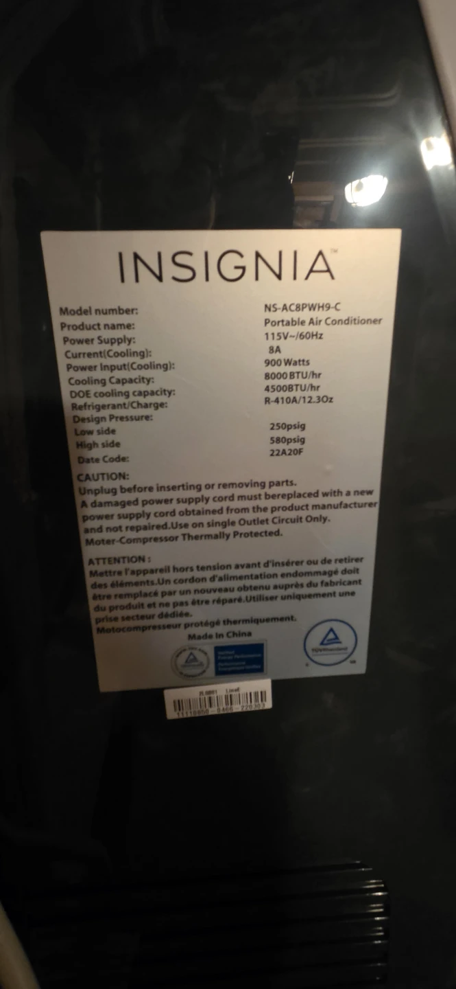 Insignia Air Conditioner - photo 2