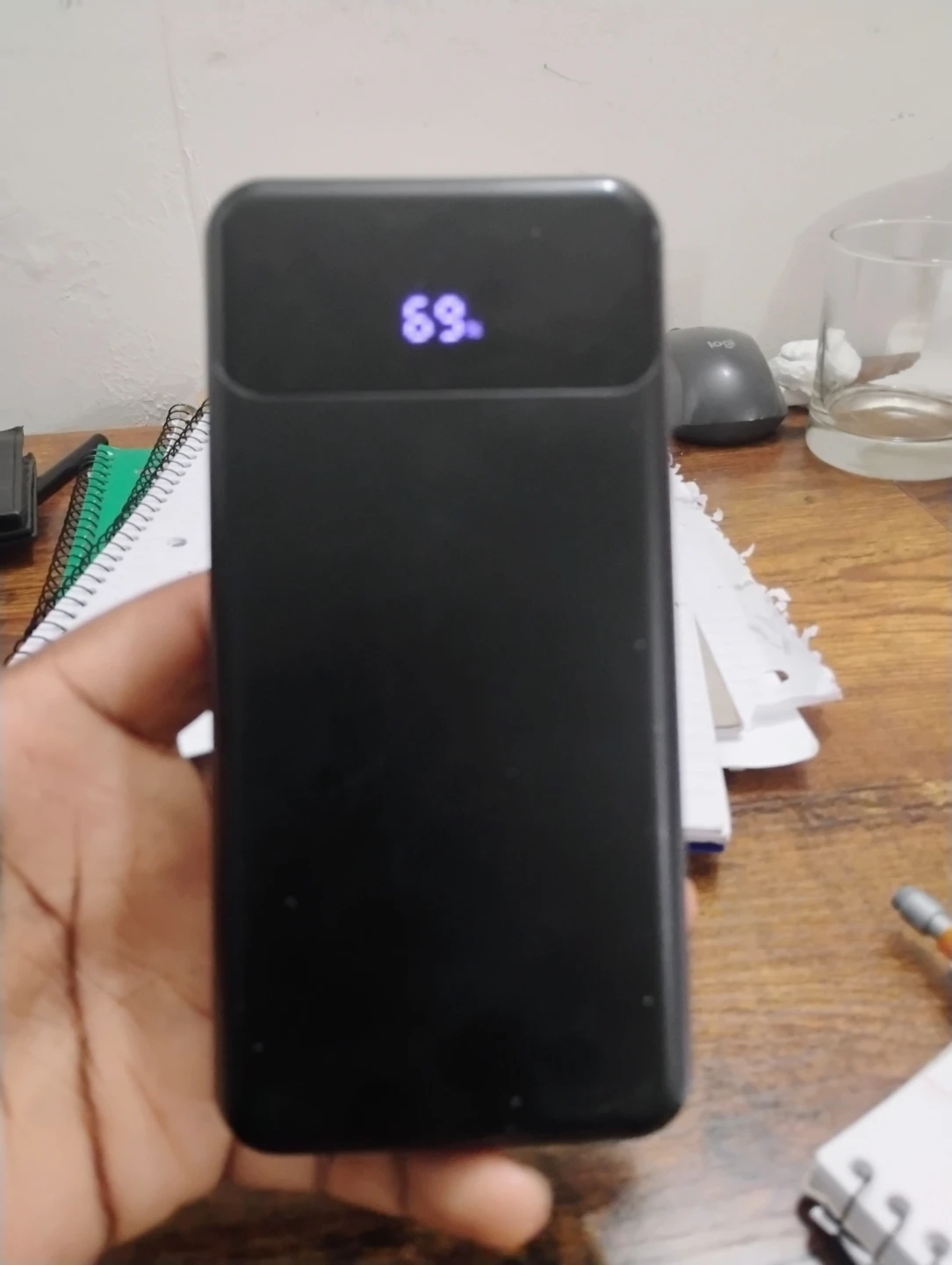 Black Portable Power Bank with Built-in Cables - photo 4