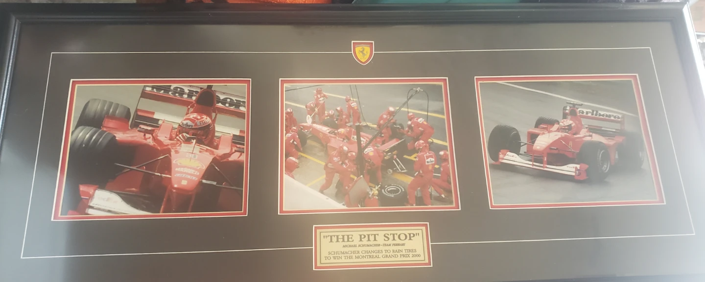 Michael Schumacher Ferrari The Pit Stop Framed Photo
