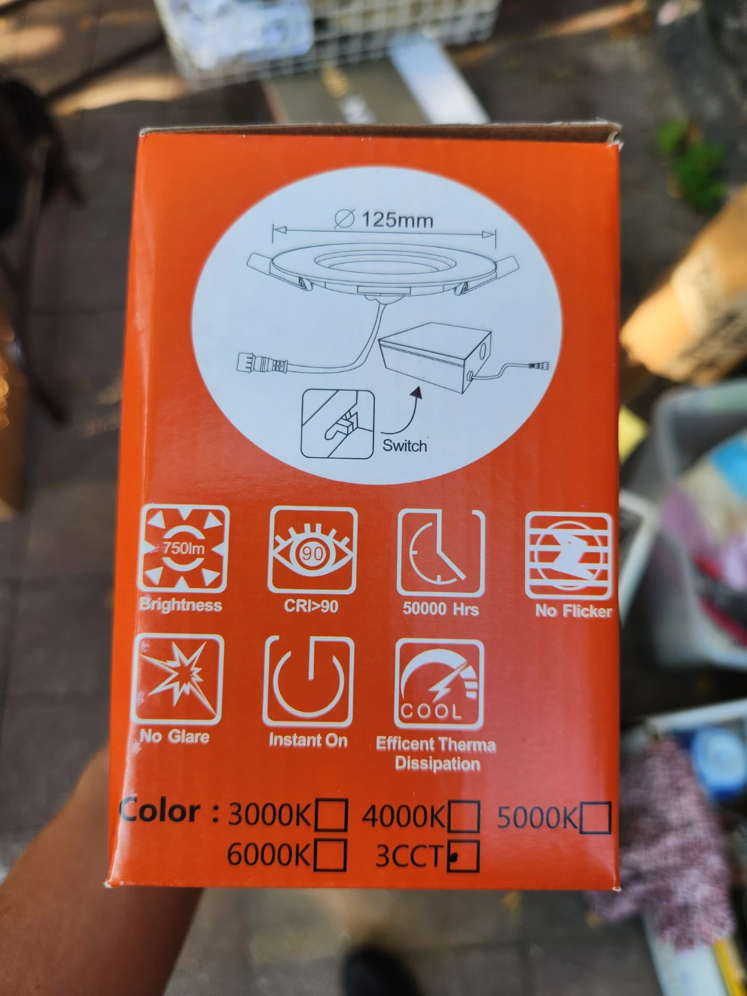 6 x 4" Slim Round LED Gimbal Lamp - photo 2