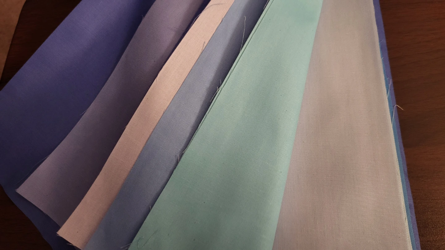 Assorted cotton fabric remnants bundle
