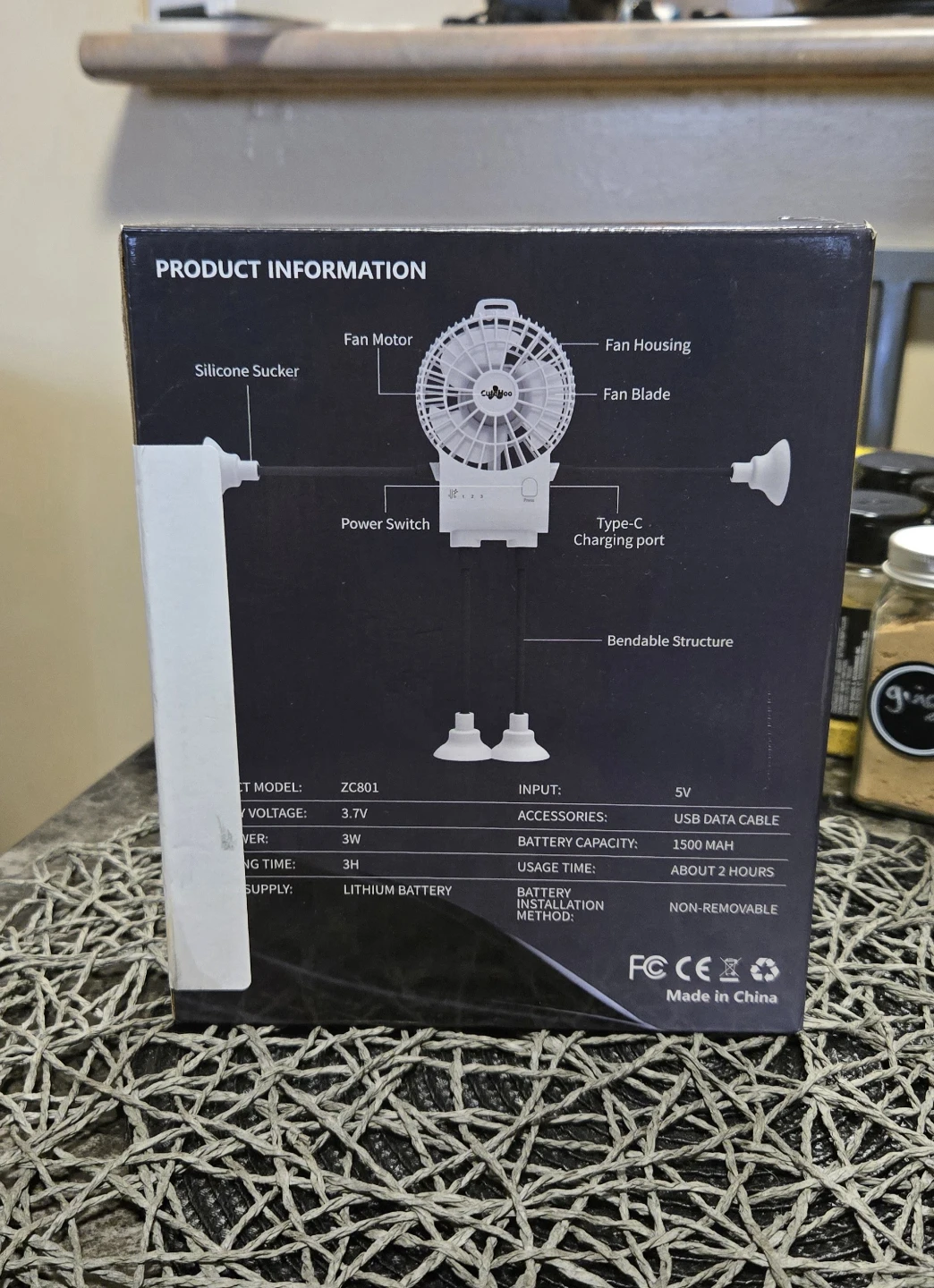 CUTEHOO Portable Rechargeable Robot Fan - photo 4
