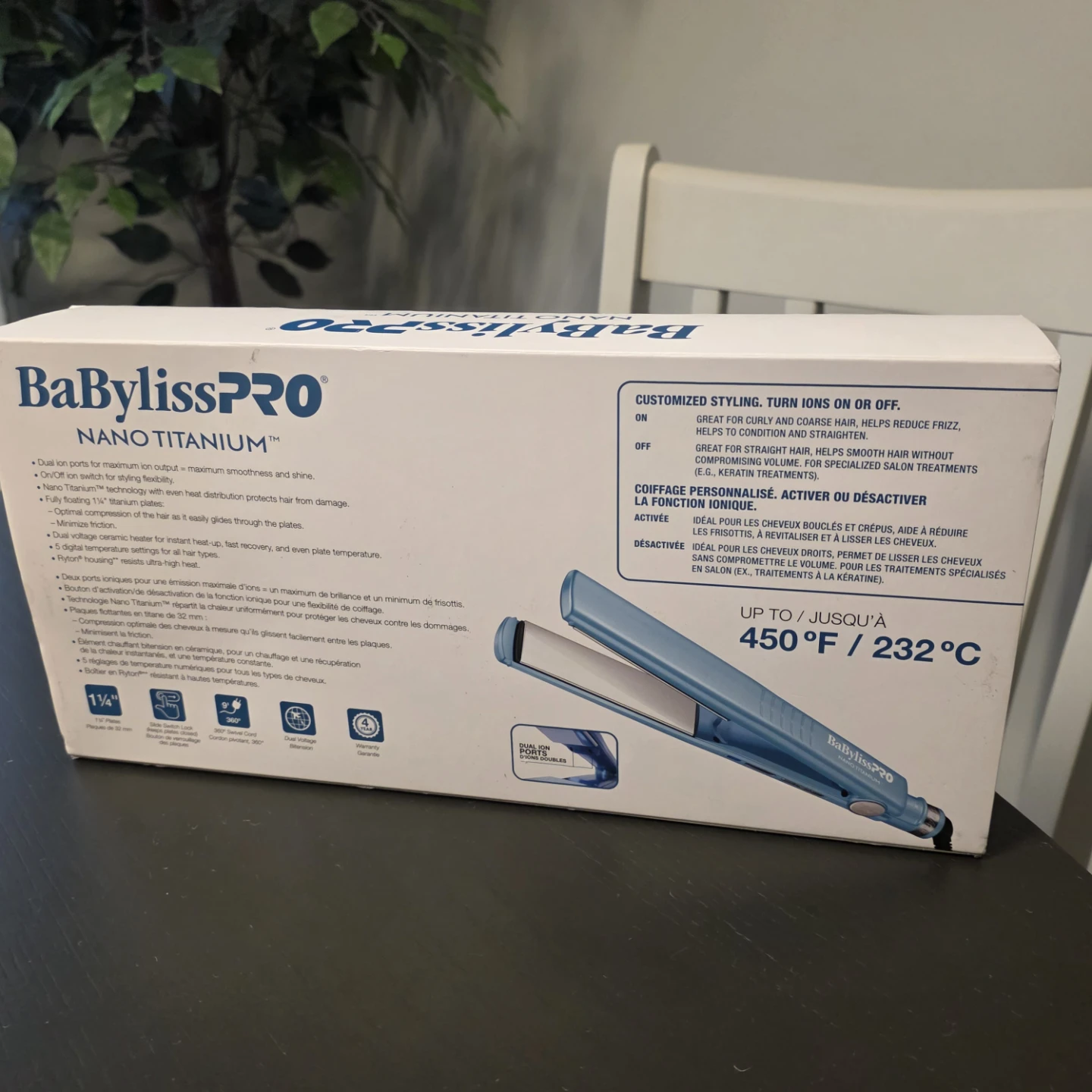 BaBylissPRO Nano Titanium Dual Ionic Flat Iron - photo 2
