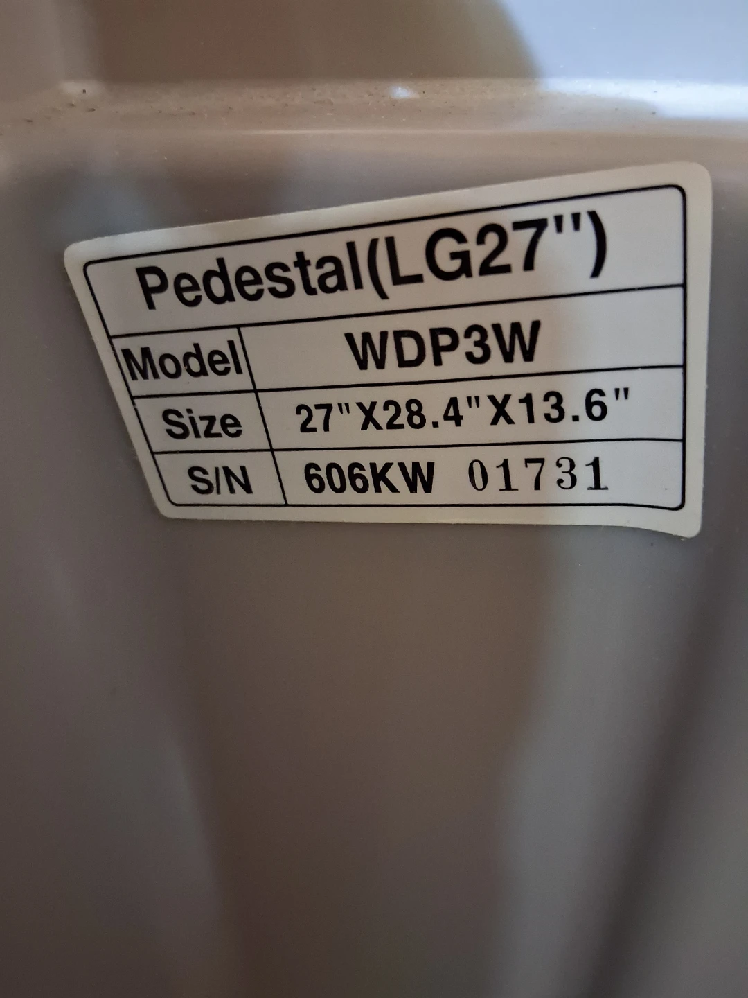 White Laundry Pedestal Drawer - photo 3
