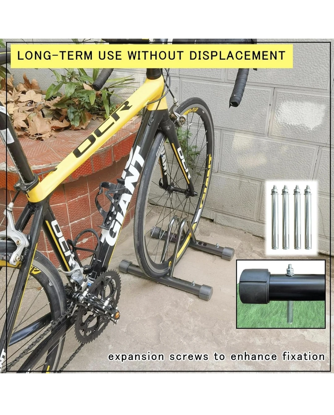 Black Steel Floor Bicycle Stand - photo 4