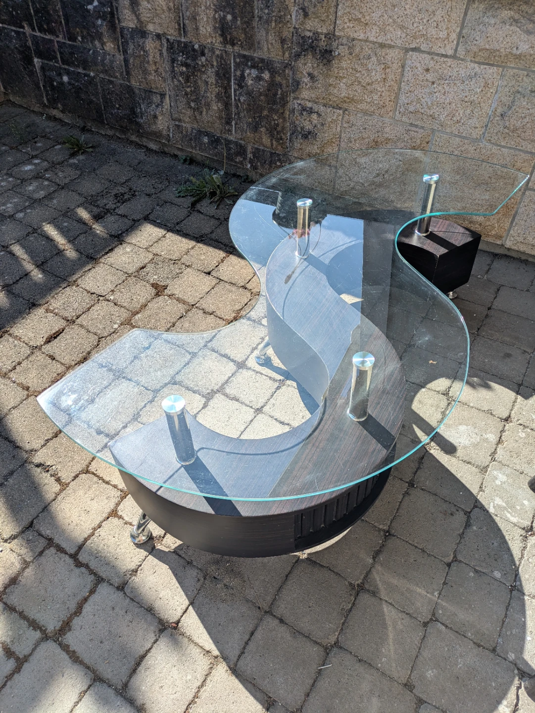 Glass coffee table