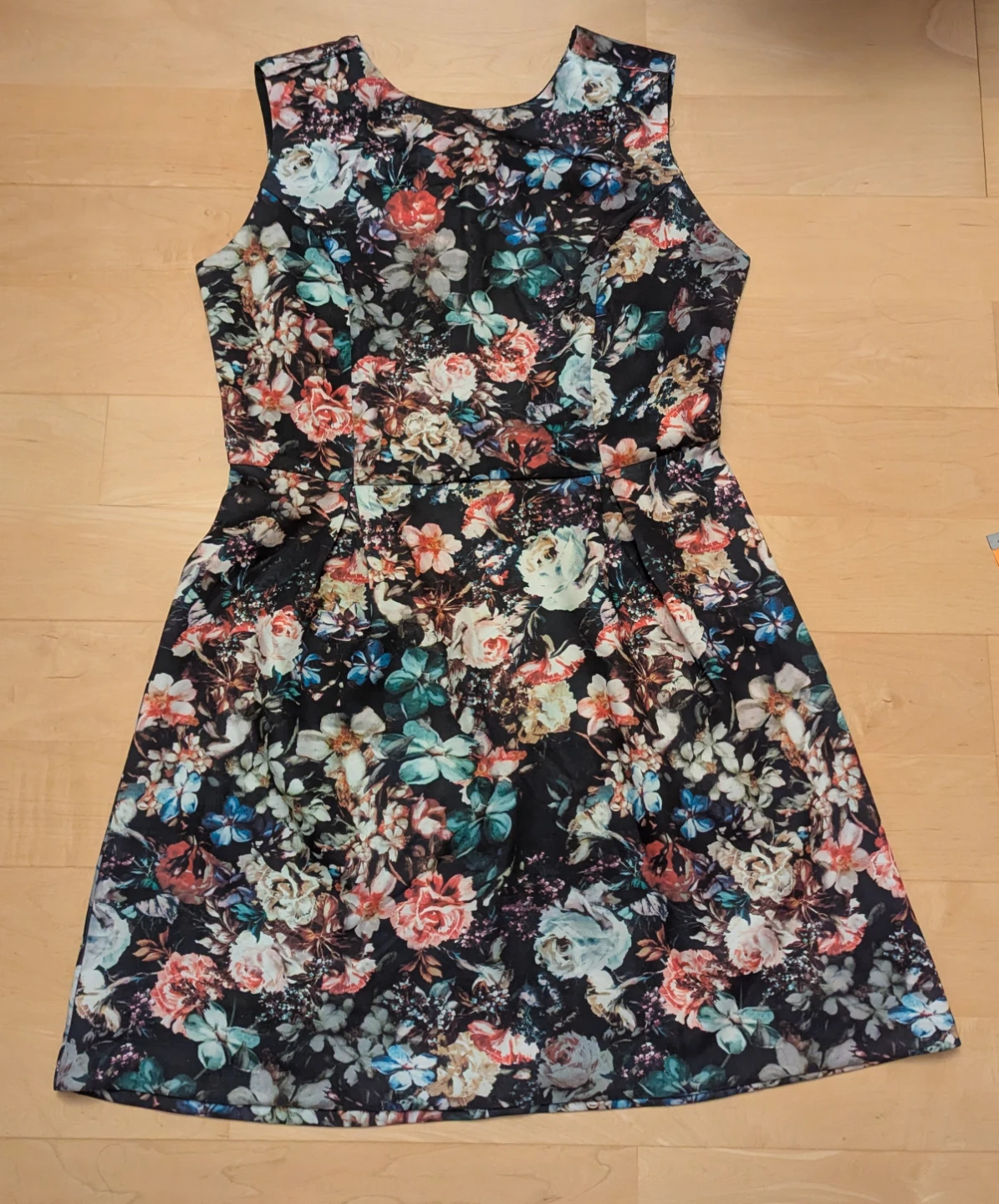 Dex Floral Print Sleeveless Dress M