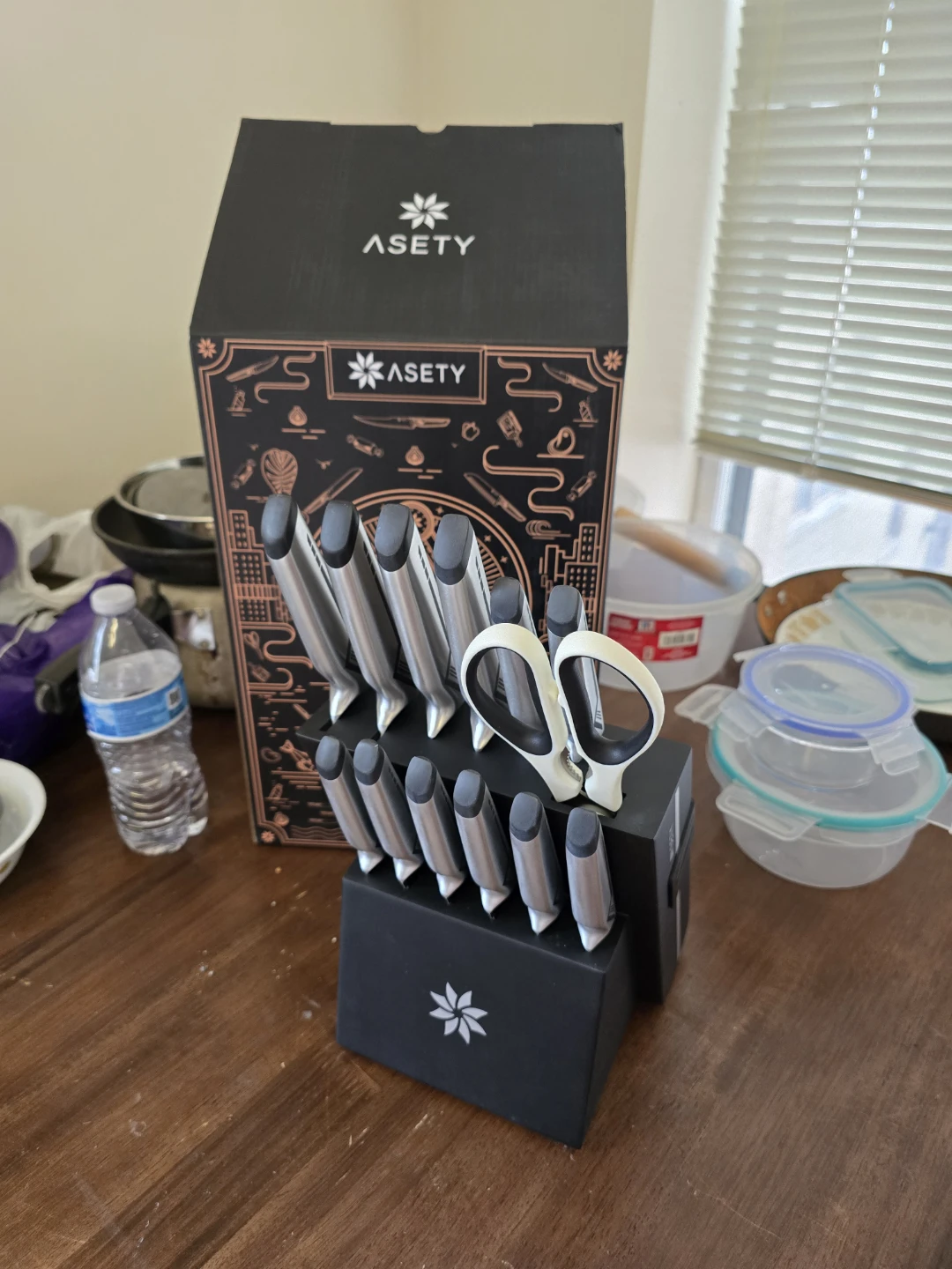 🏈ASETY 15-Piece Kitchen Knife Set