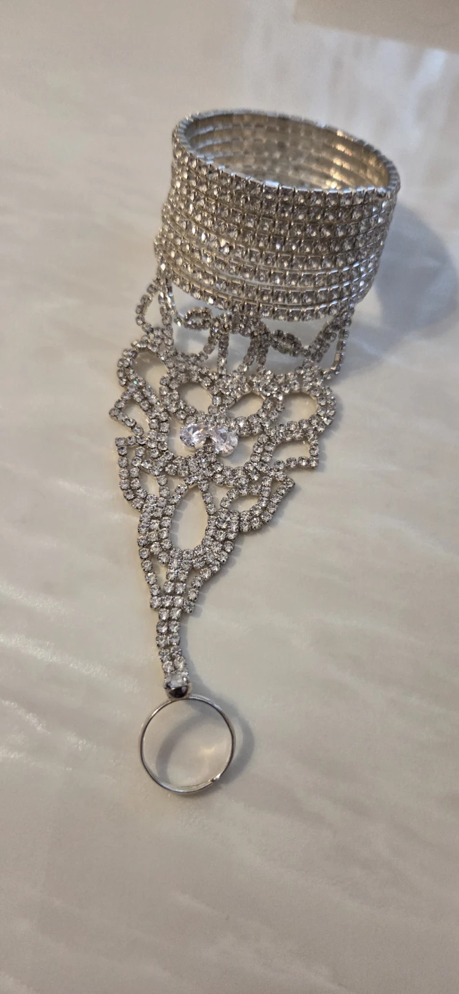 Rhinestone slave bracelet