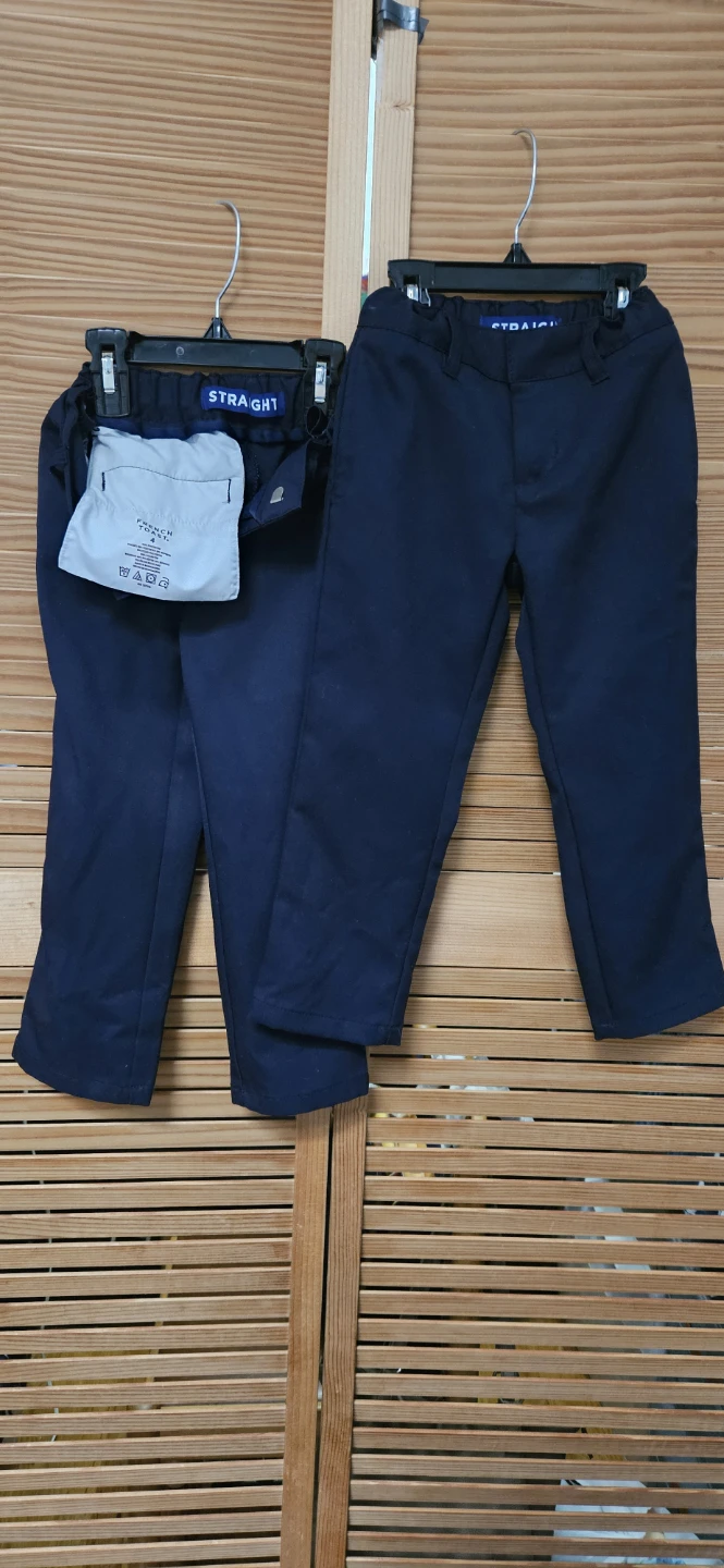 French Toast Navy Blue Straight Pants Size 4 - photo 2