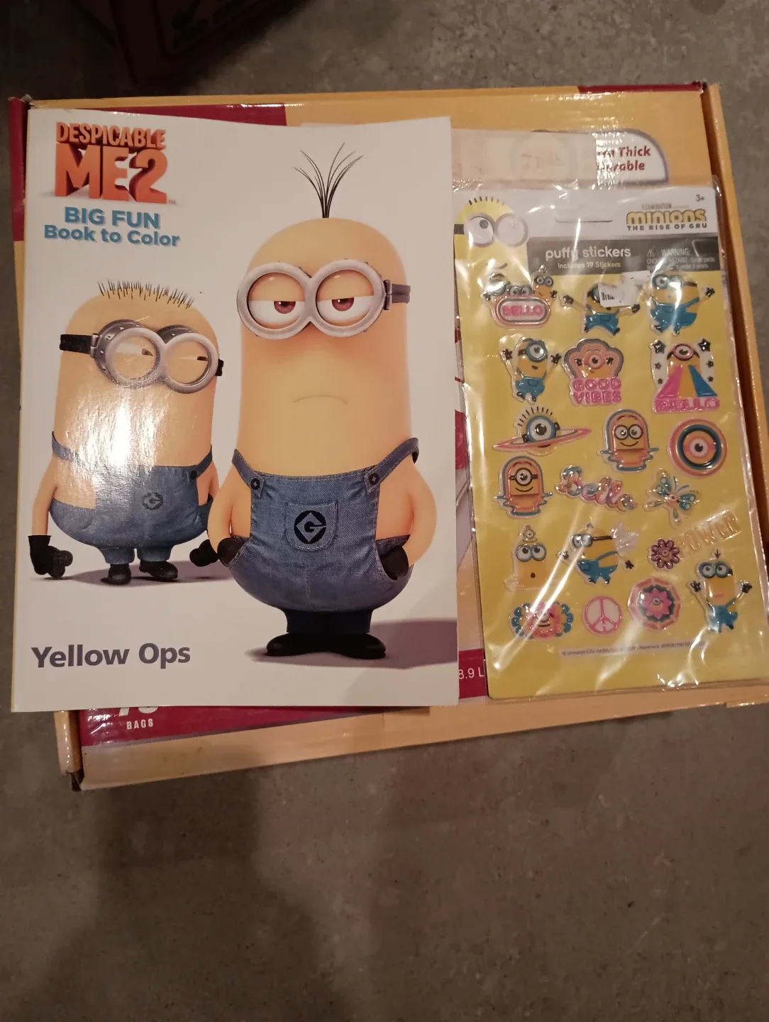 Despicable Me 2 Coloring Book and Minions Puffy Stickers