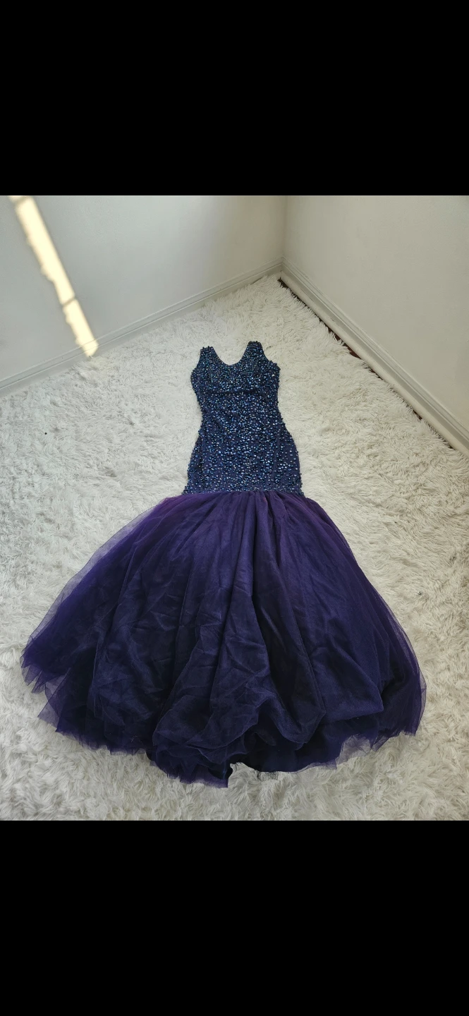 Sparkly Beaded Mermaid Prom Dress