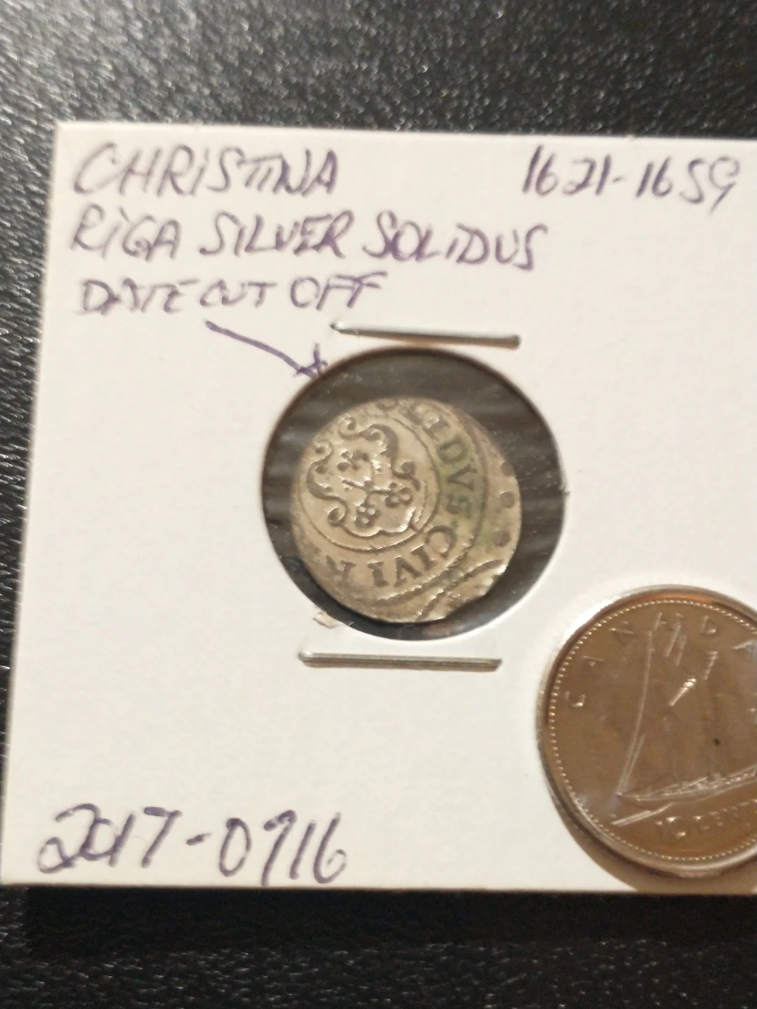 1621-1659 Christina of Sweden Riga Silver Solidus Coin - photo 3