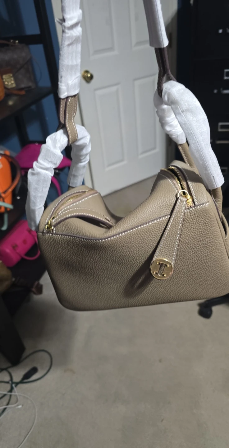 Taupe Leather Handbag - photo 2