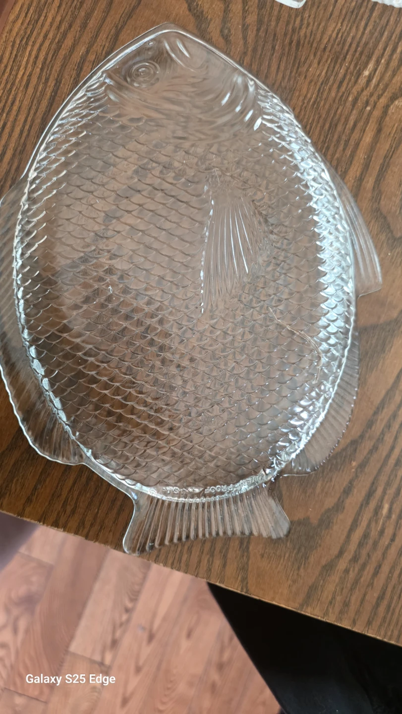 Set of 5 Clear Glass Fish Plates - photo 4