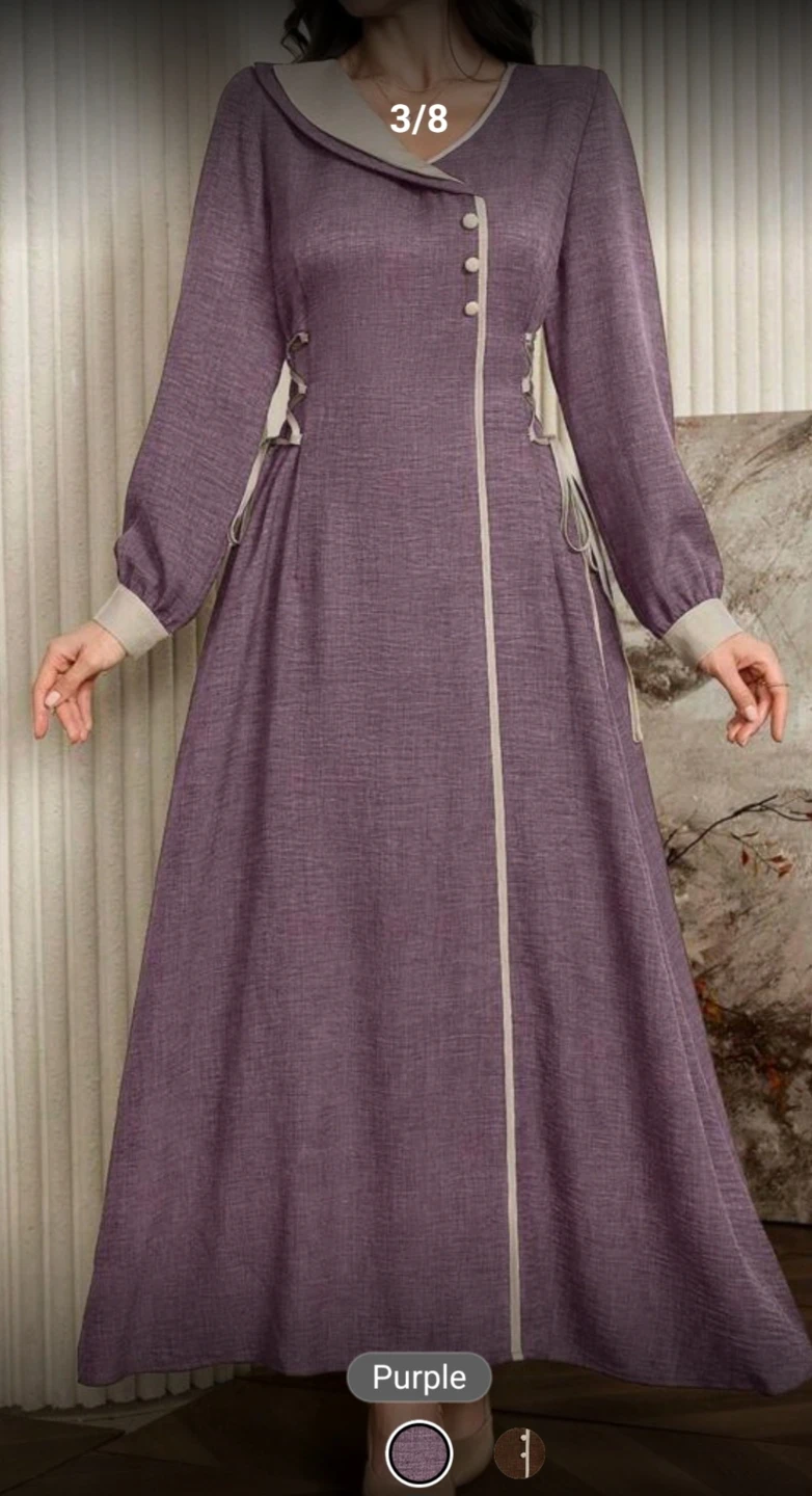 Purple Long Sleeve Dress - photo 2