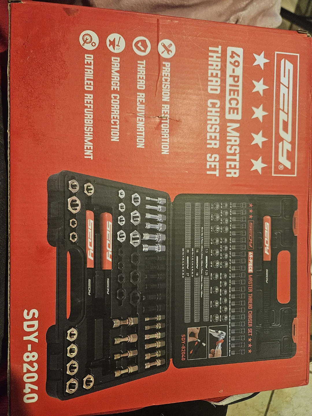 SEDY SDY-82040 49-Piece Master Thread Chaser Set - photo 2
