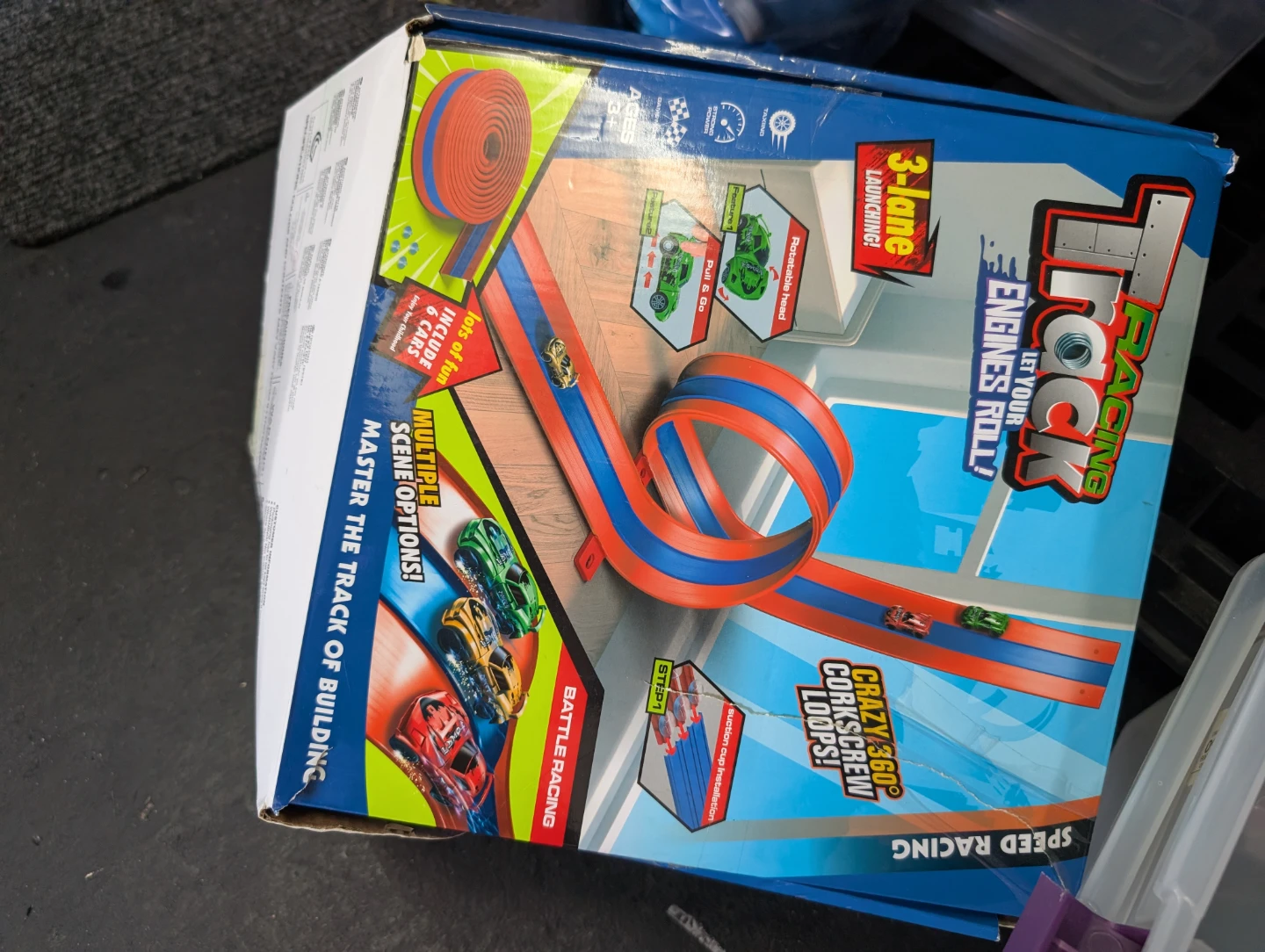 Speed Racing Track Set with 6 Cars