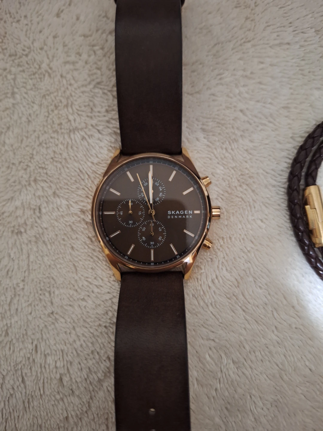 Mens skagen denmark watch Rose gold/ burgundy - photo 3