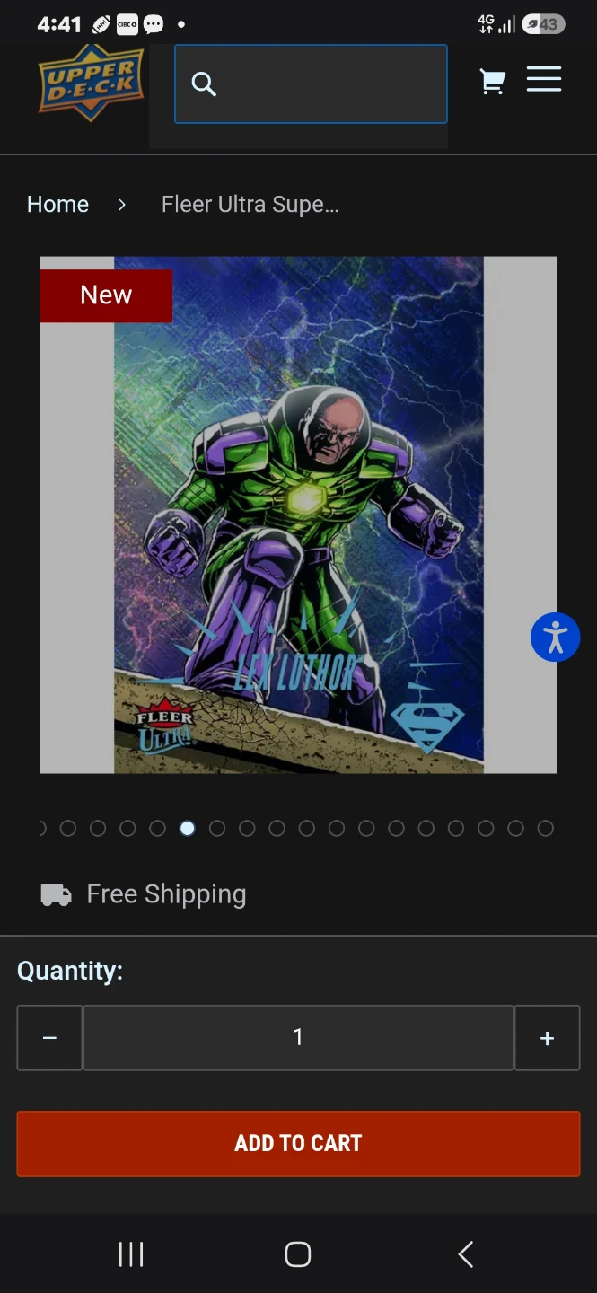 Fleer Ultra Lex Luthor Trading Card