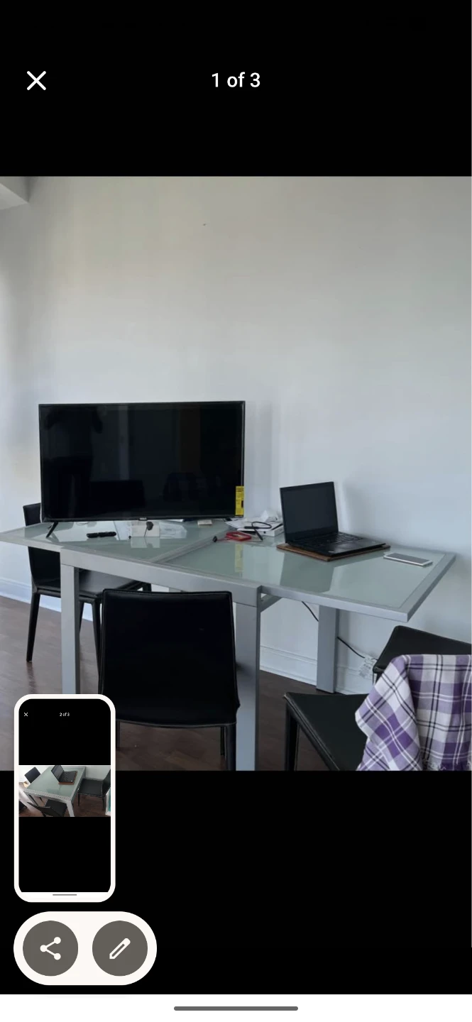 Glass Dining Table.