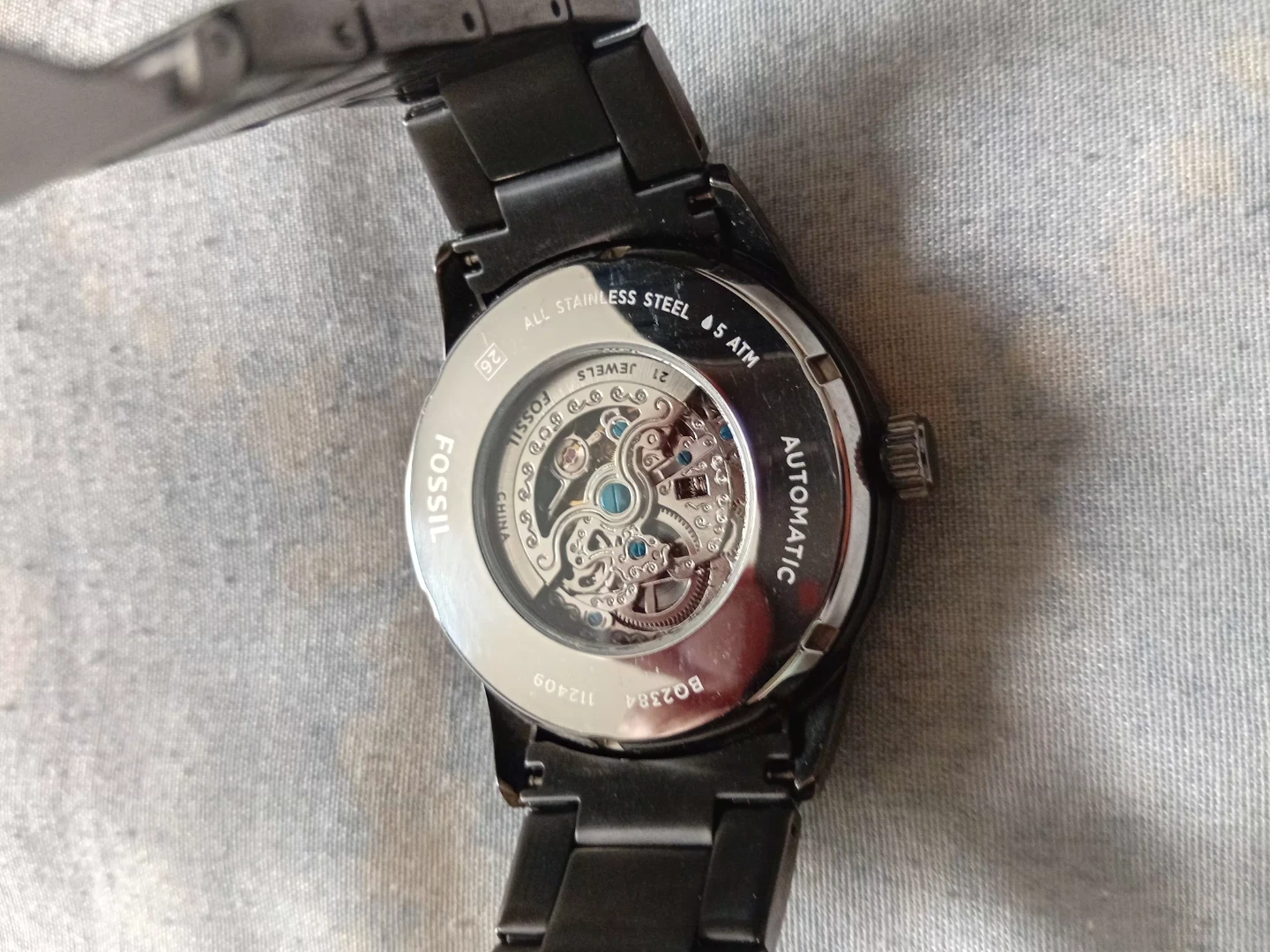 Fossil Flynn Automatic Skeleton Watch (Model BQ2384), - photo 3