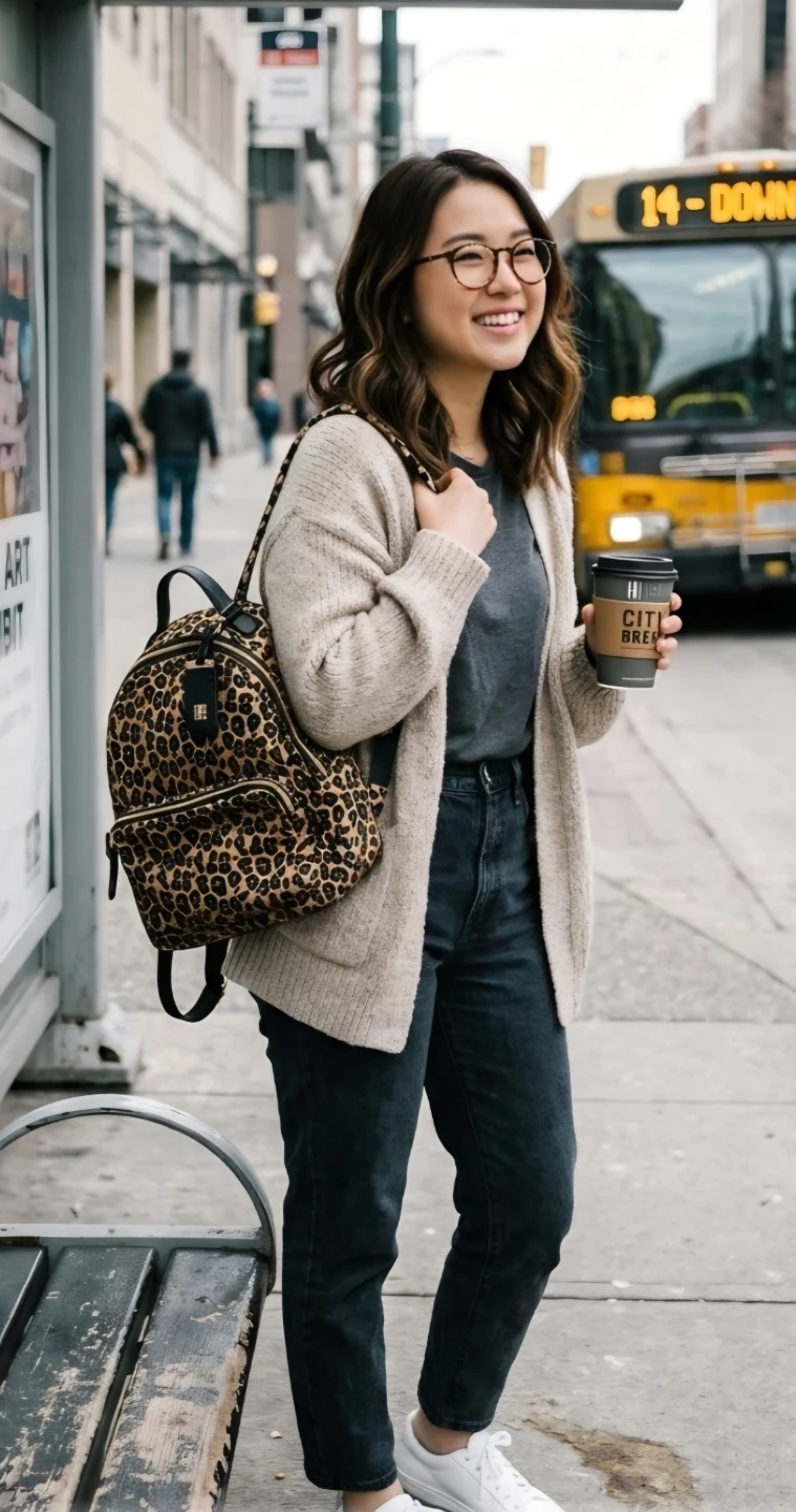 Tommy Hilfiger leopard print mini backpack